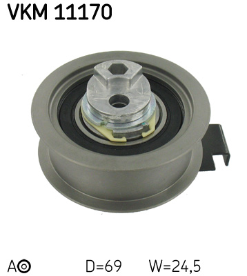 Tensioner Pulley, timing belt - VKM 11170 SKF